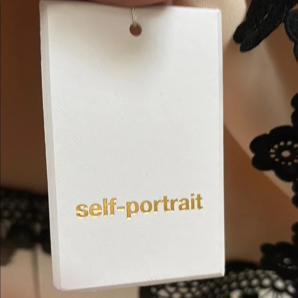 Self-Portrait Cream and Black Lace Dress - Picture 5 of 7